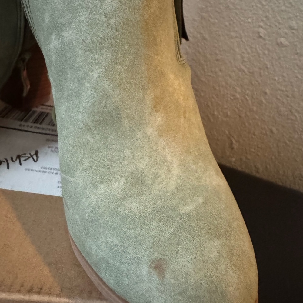 Women's Olive Ankle Boots - Picture 6 of 7